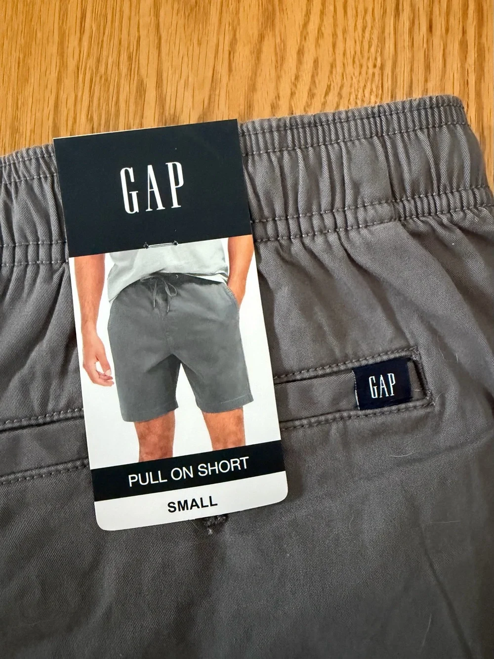 NWT GAP Cotton Elastic Waist Shorts Gray Size Small